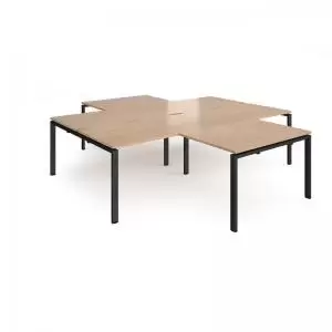 Image of Adapt back to back 4 desk cluster 2800mm x 1600mm with 800mm return