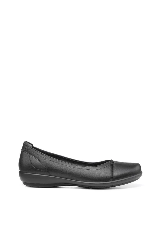 Image of Hotter Womens Wide Fit 'Robyn II' Ballet Pumps in Black Size: 3 Black Female 3