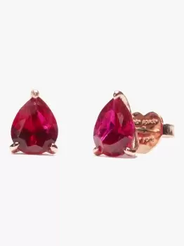 image of Kate Spade Brilliant Statements Stud Earrings, Ruby/Rose Gold, One Size