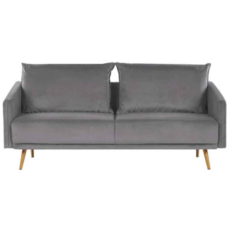 Image of Beliani Sofa 3 Seater Maura Velvet Grey