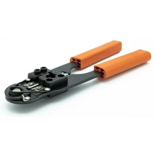 image of LMS Data Economy Rj45 Crimping Tool - Black/Orange