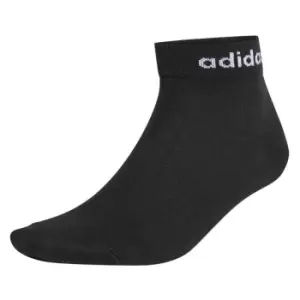 Image of adidas 3 Pack Ankle Socks Juniors - Black