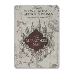 Harry Potter Tin Sign Marauders Map 15 x 21 cm