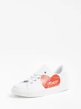 image of Guess ELLIE Girls Childrens Shoes (Trainers) in White,4,2.5