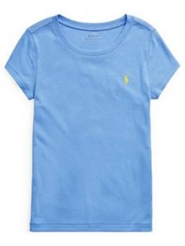 Image of Ralph Lauren Girls Classic Short Sleeve T-Shirt, Blue, Size Age: 16 Years, XL, Women