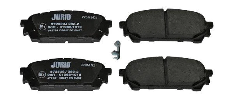 Image of JURID 572529J Brake pad set with acoustic wear warning, without accessories Brake Pad Set,disc brake (402)