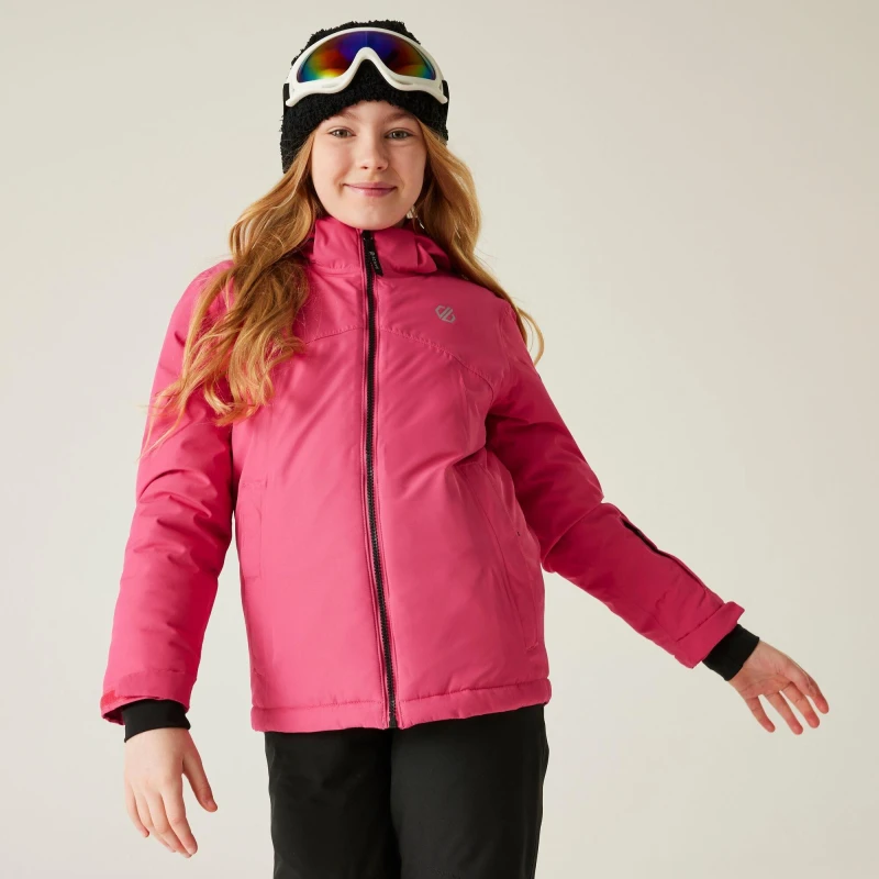 Image of Dare 2b Unisex Kids Impose V Insulated Waterproof Jacket Hot Pink unisex 7-8yrs