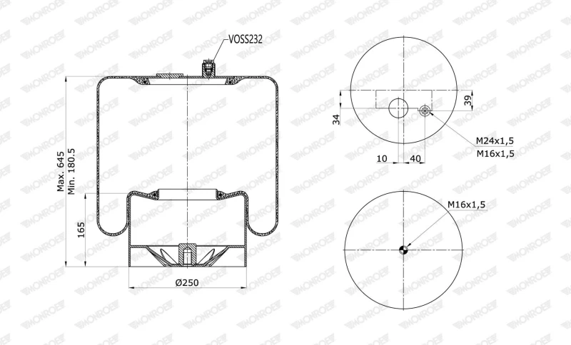 Image of MONROE Boot, air suspension MONROE ASP4047