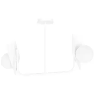 Image of Emibig Thord White Globe Ceiling Light with White Glass Shades, 2x E14