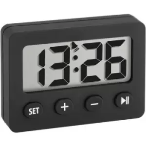 image of TFA Dostmann 60-2014-01 Quartz Alarm clock Black Alarm times 1