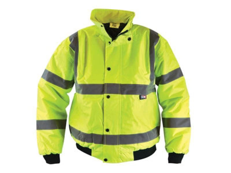 Image of Scan Uc804 Hi-Vis Bomber Jacket Coat Yellow - Xxxl (56In) Scahvbjxxxl