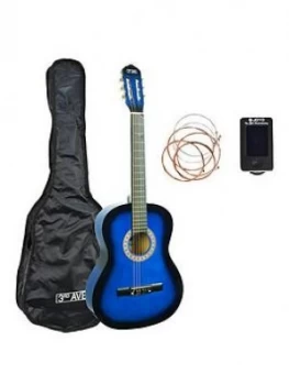 Image of 3Rd Avenue Full Size Classical Guitar Pack - Blueburst With Free Online Music Lessons