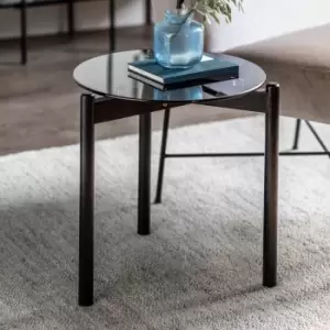 Image of Hays Side Table, Glass Black
