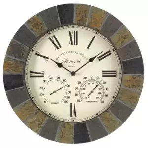 Image of Smart Garden Inside Out Stonegate 14" Clock & Thermometer