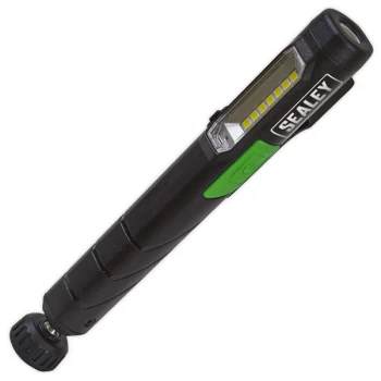 Image of Sealey LED3607G Rechargeable 360° Mini Penlight 7 SMD LED + 1W SMD LED