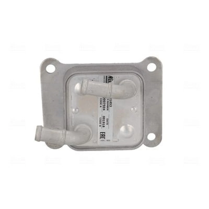 Image of NISSENS 91453 Oil Cooler without gaskets/seals, without filter Aluminium Oil Cooler,engine oil (469)
