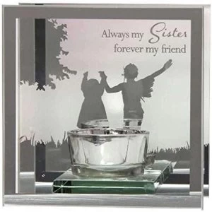 Image of Reflections Of The Heart Mirror Tealight Holder - Sisters