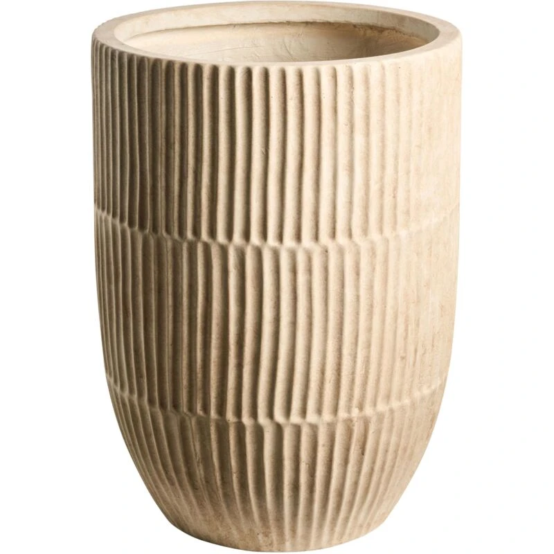 Image of Beliani Plant Pot Poros 36cm Light Beige
