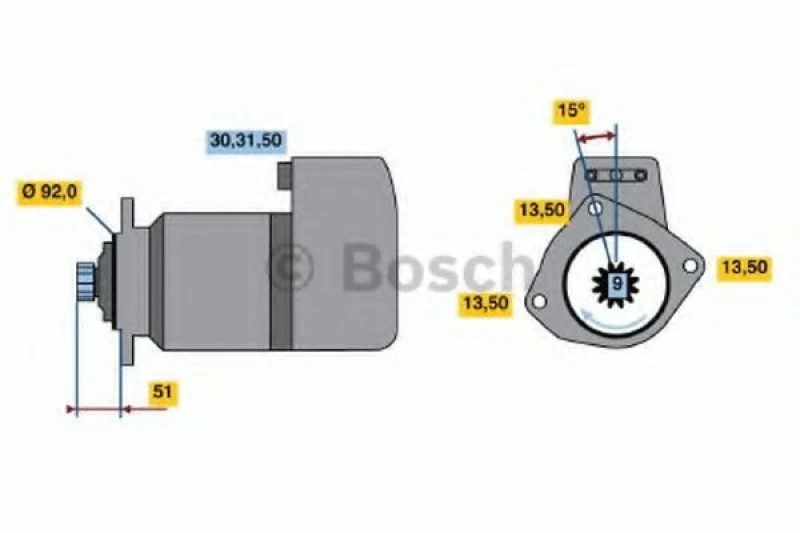 Image of Starter motor Bosch 0 986 011 570