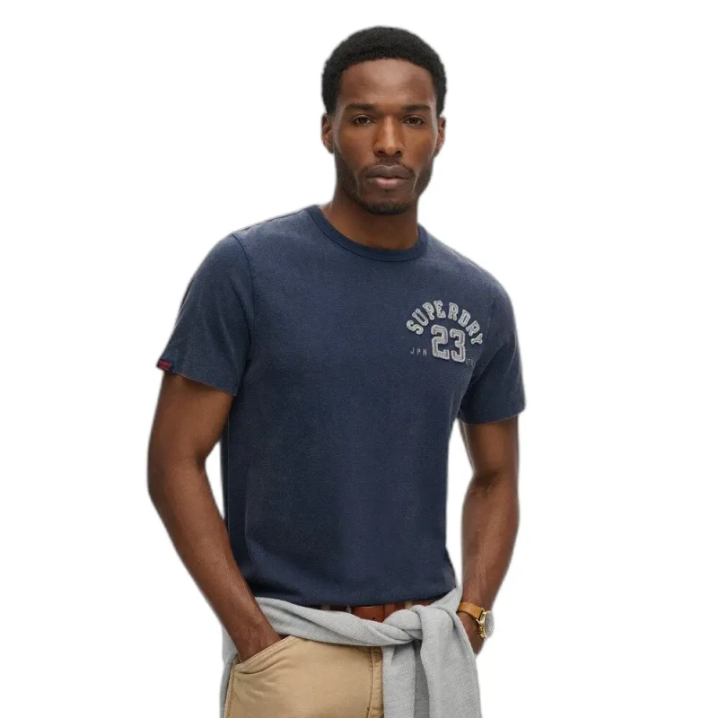 Image of Superdry T-Shirt Superdry Vintage Athletic Bleu Male S