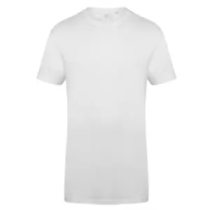 image of Skinnifit Mens Longline Dipped Hem T-Shirt (2XL) (White)