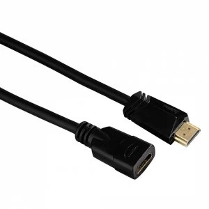 image of Hama High Speed HDMI Extension Cable Plug Socket Ethernet gold-plated 3m