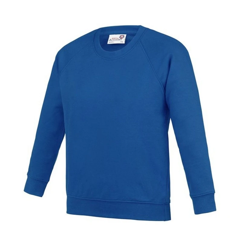 Image of AWDis Academy Raglan Sweatshirt in Blue Size: XS Blue Unisex XS