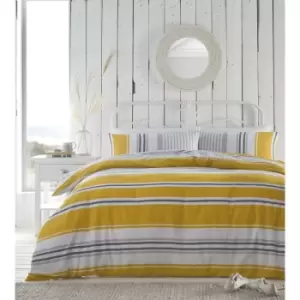 image of Portfolio Nautical Stripe Duvet Covet Set, Yellow, King - Yellow