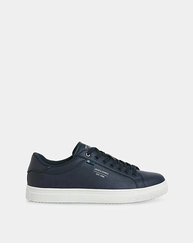 Image of jack & jones Jack & Jones Bale PU Trainer Navy/White - JACK & JONES - Size: 8 Navy/White Male 8 JA42202