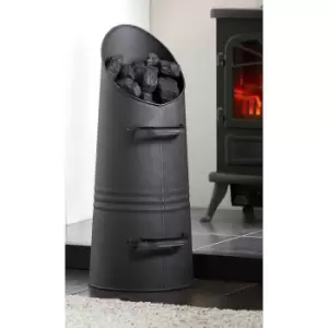 Image of Harewood International Inglenook Black Coal Tapered Skuttle Hod Fireside Bucket Handles