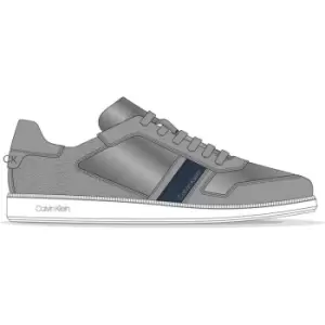 Image of Calvin Klein Lace Up Mix Trainers - Grey