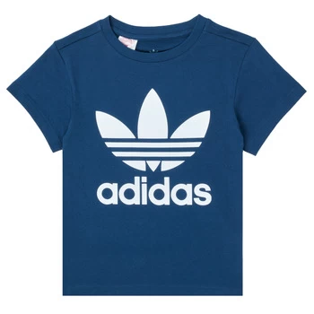 image of adidas GN8204 boys's Childrens T shirt in Blue - Sizes 5 / 6 years,6 / 7 years,7 / 8 years