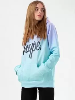 Image of Hype Girls Love Drip Glitter Script Hoodie - Mint, Mint, Size Age: 9-10 Years, Women