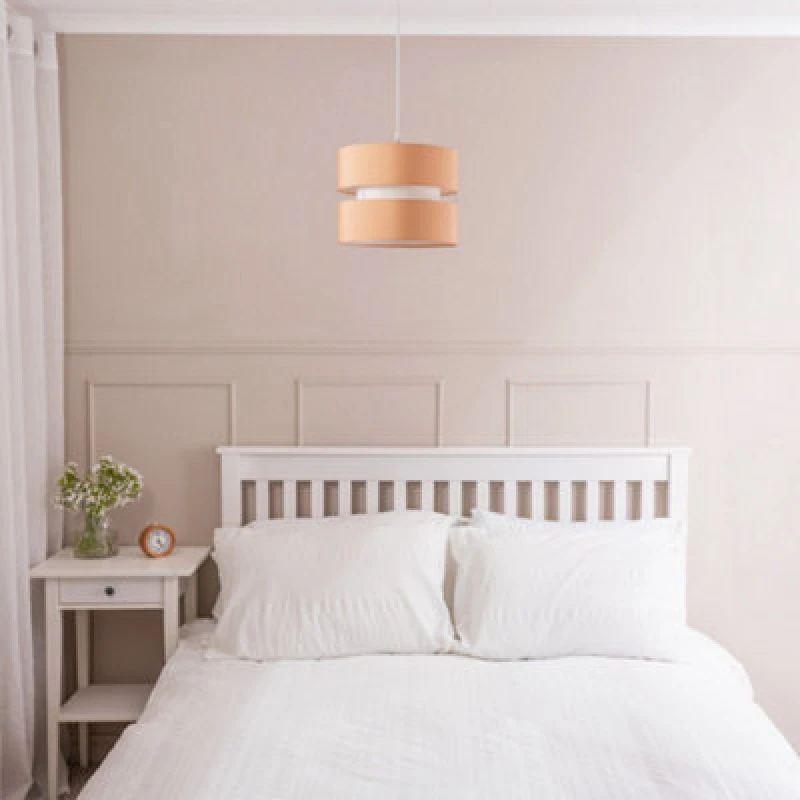 Image of ValueLights Sophia Pair of Easy Fit Small Light Lamp Shades Camel