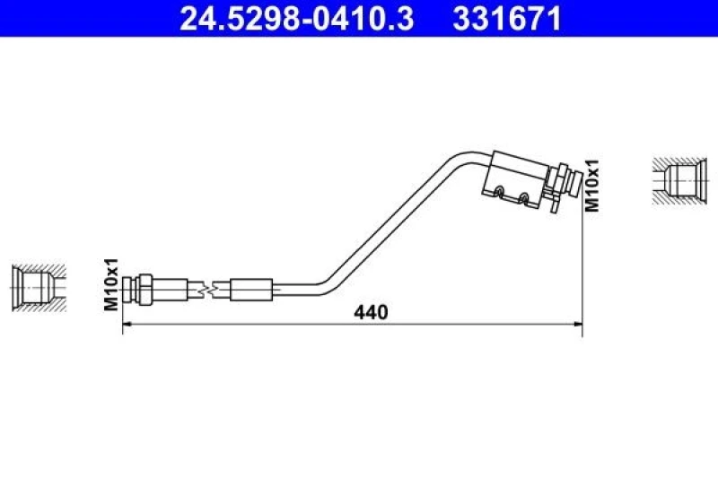 Image of Brake hose ATE 24.5298-0410.3
