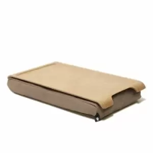 image of Bosign Laptray Mini Wooden Natural With Brown Cushion