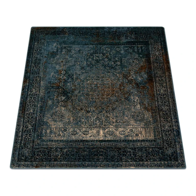Image of RugsX Wool Omega Rug in Blue Size: 135cm x 135cm Blue Unisex 135cm x 135 cm