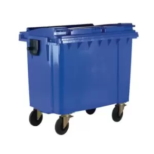 image of Slingsby 4 Wheelie Bin With Optional Lockable Lid - 770L - Blue