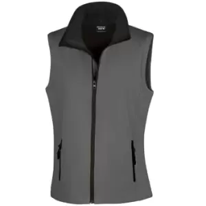 Image of Result Womens/Ladies Core Printable Soft Shell Bodywarmer (XS) (Charcoal/Black)