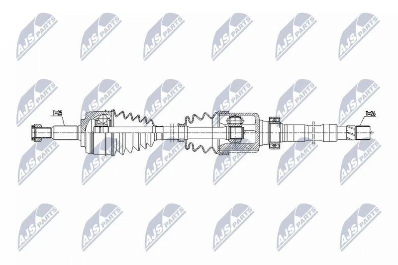 Image of NTY Drive shaft NTY NPW-RE-216