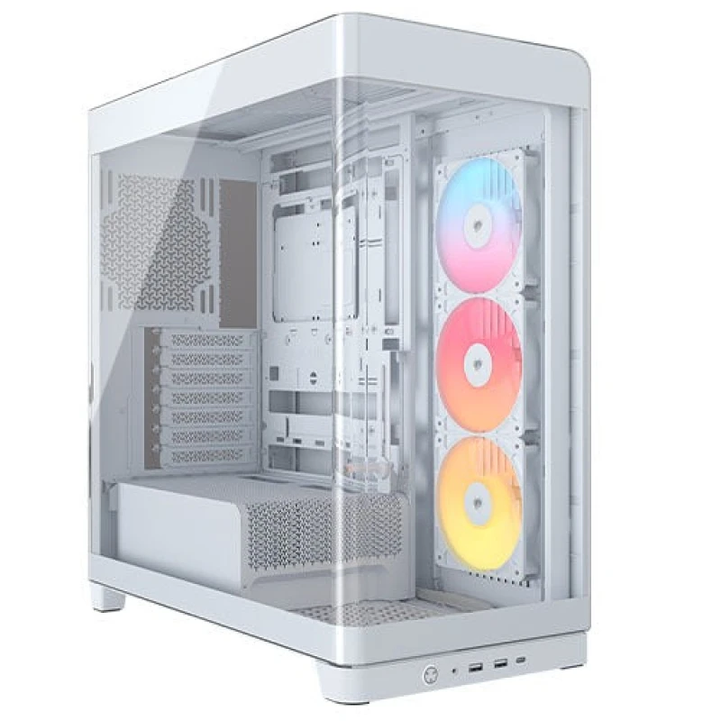 Image of CORSAIR FRAME 4500X RS-R ARGB Panoramic Glass Mid-Tower PC Case, White