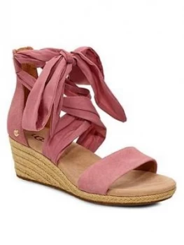 image of UGG Trina Wedge Sandals - Pink, Size 3, Women