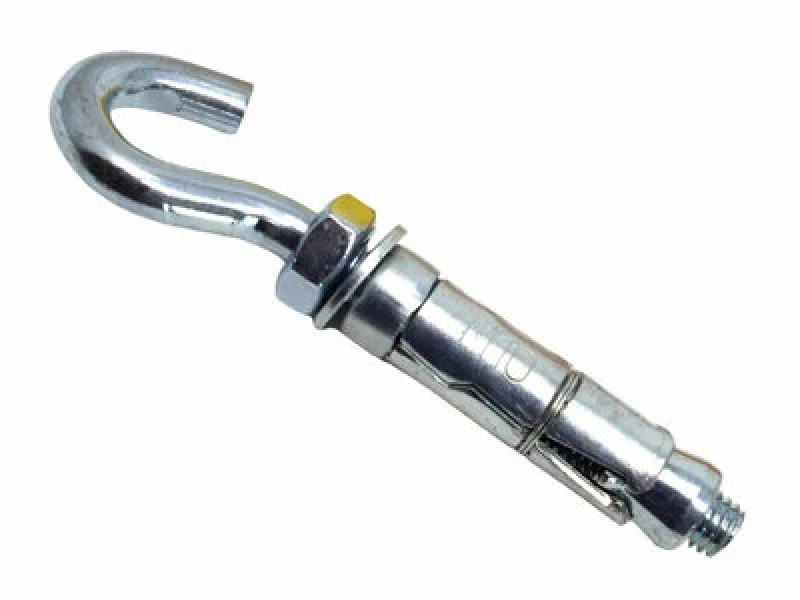 Image of Masonmate Durable M10 Hook Bolt Shield Anchors - 25 Pack For Strong Masonry And Concrete Fixing