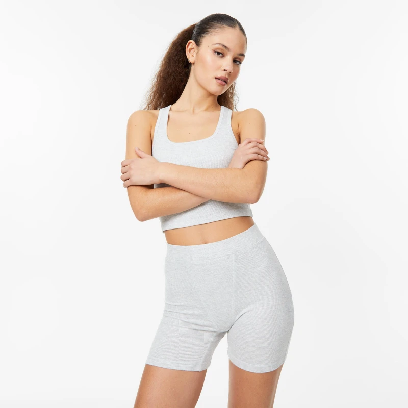 Image of Jack Wills Jersey Rib Sleep Short - Grey Grey 6