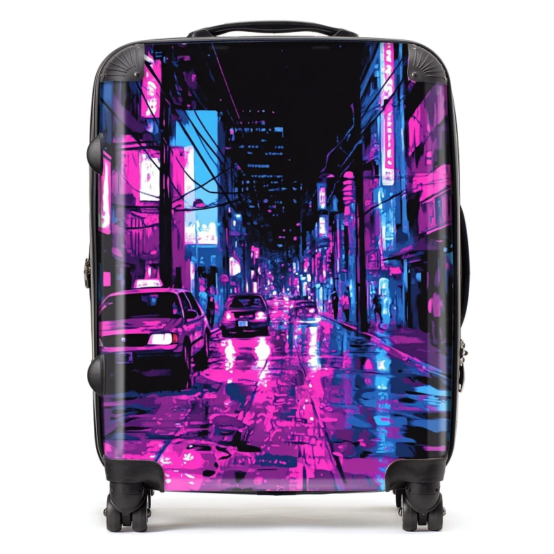Image of Designer Luggage Dante Mercer: 00001 Suitcase in Purple Size: Large Purple Unisex Large