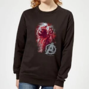 Image of Avengers Endgame Rocket Brushed Womens Sweatshirt - Black