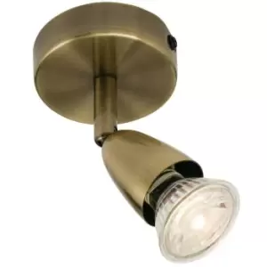 Image of LED Adjustable Ceiling Spotlight Antique Brass Single GU10 Dimmable Downlight