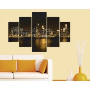 image of ST006 Multicolor Decorative MDF Painting (5 Pieces)