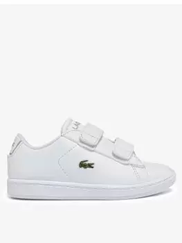 Image of Lacoste CARNABY EVO BL 21 1 SUI WHT/WHT, White, Size 3 Younger