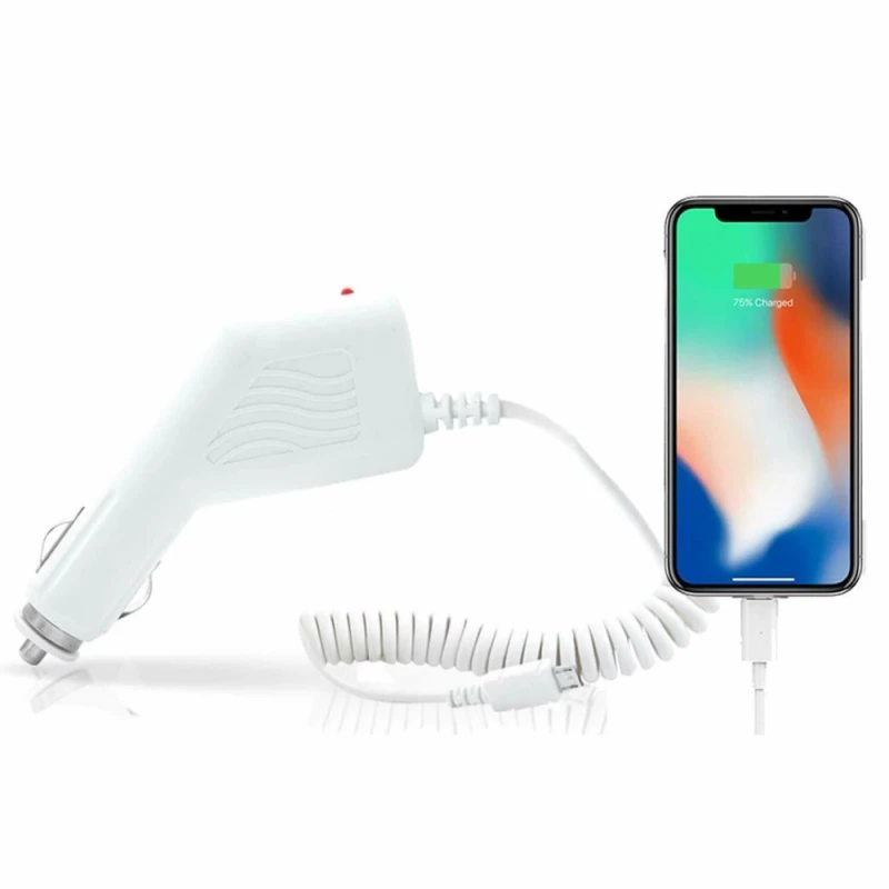 Image of FX Factory FX Car Charger, 650mAh - White: Charge On The Go, Safe and Compact Design